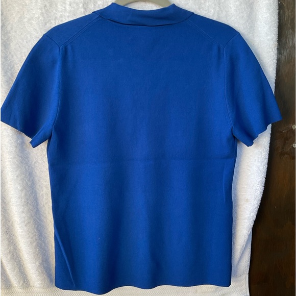 Chico’s Design Apparel Racquet Short Sleeve Tee Keegan Blue; NWT; M/8 - Picture 5 of 12